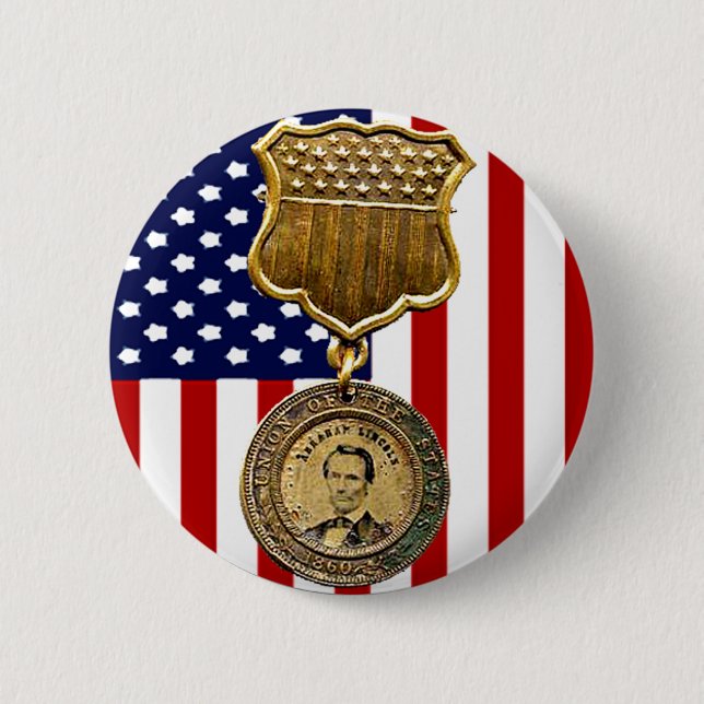 Lincoln-Medaille - Knopf Button (Vorderseite)