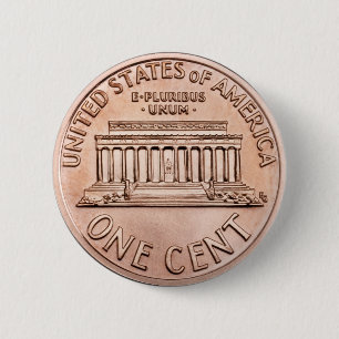 Lincoln Memorial 2005 1 Kupfermünzegeld des Cents Button