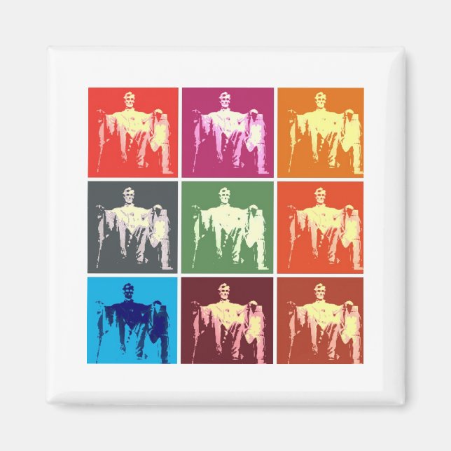 Lincoln Memorial Abstrakt Magnet (Vorne)