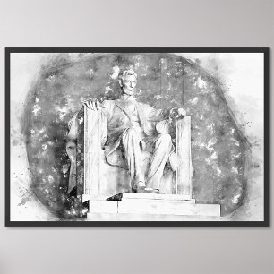 Lincoln Memorial Aqucolor Fotodruck