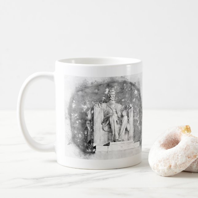 Lincoln Memorial Aqucolor Kaffeetasse (Mit Donut)