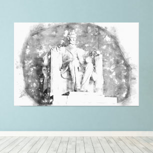 Lincoln Memorial Aqucolor Leinwanddruck