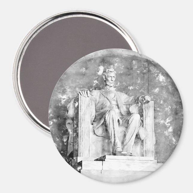 Lincoln Memorial Aqucolor Magnet (Vorderseite/Rückseite)