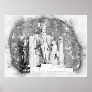 Lincoln Memorial Aqucolor Poster
