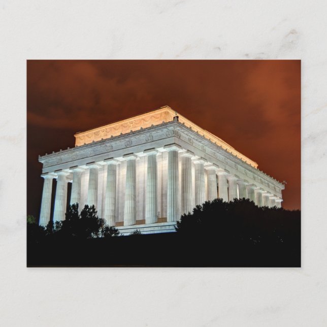 Lincoln Memorial at Night - Washington DC Postkarte (Vorderseite)