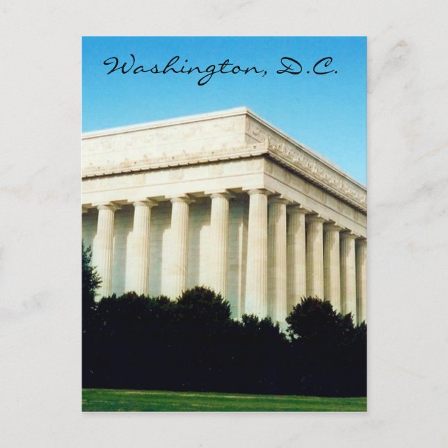 Lincoln Memorial DC Postkarte (Vorderseite)