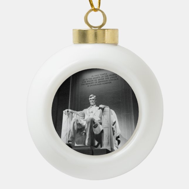 Lincoln Memorial Keramik Kugel-Ornament (Vorderseite)