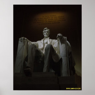 Lincoln Memorial nachts Poster