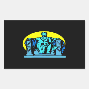 Lincoln Memorial Rechteckiger Aufkleber