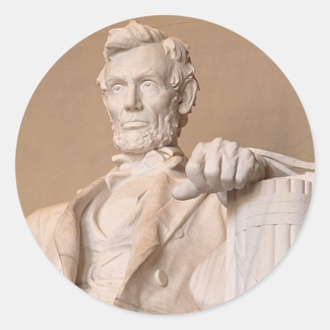 Lincoln Memorial Runder Aufkleber (Vorderseite)