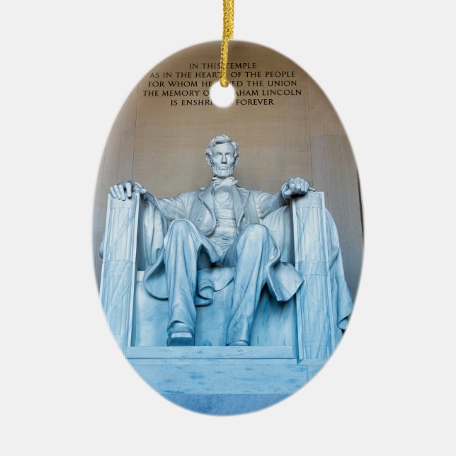 Lincoln Memorial Skulptur Washington DC Keramikornament (Vorne)