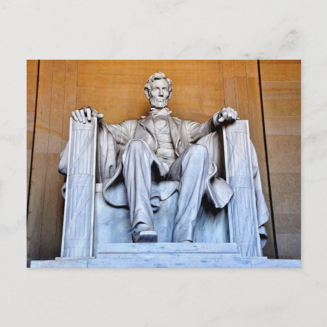 Lincoln Memorial Statue, Washington D.C. Postkarte (Vorderseite)