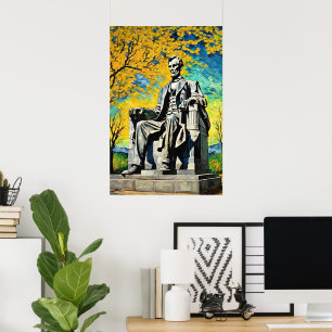 Lincoln Memorial Van Gogh Gemälde Style Art Poster