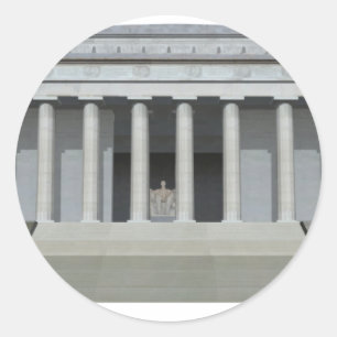 Lincoln Memorial: Washington DC Runder Aufkleber