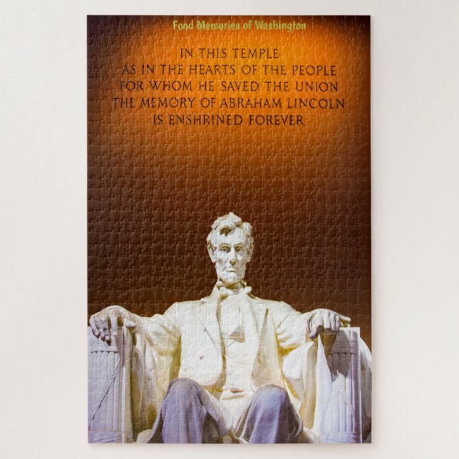 Lincoln Memorial Washington. Jigsaw Puzzle (Vertikal)