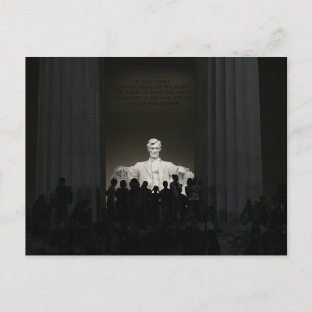 Lincoln Memorial zur Nachtpostkarte Postkarte (Vorderseite)