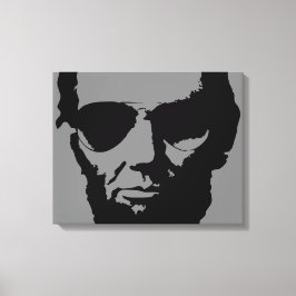 Lincoln mit Aviator-Sonnenbrille (schwarz) Leinwanddruck
