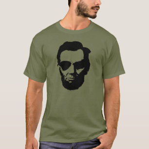 Lincoln mit Aviator-Sonnenbrille - Schwarz T-Shirt
