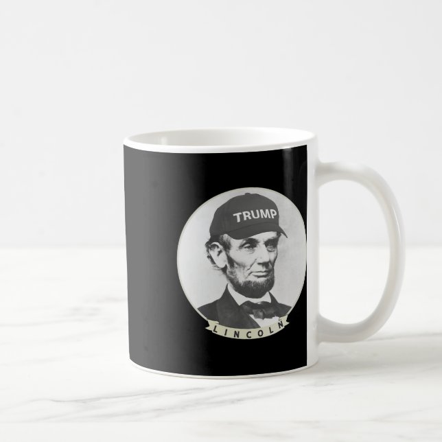 Lincoln mit Trump-Hut - Funny Abe Merica Abrah Kaffeetasse (Rechts)