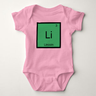 Lincoln Name Chemie Element Periodensystem Baby Strampler