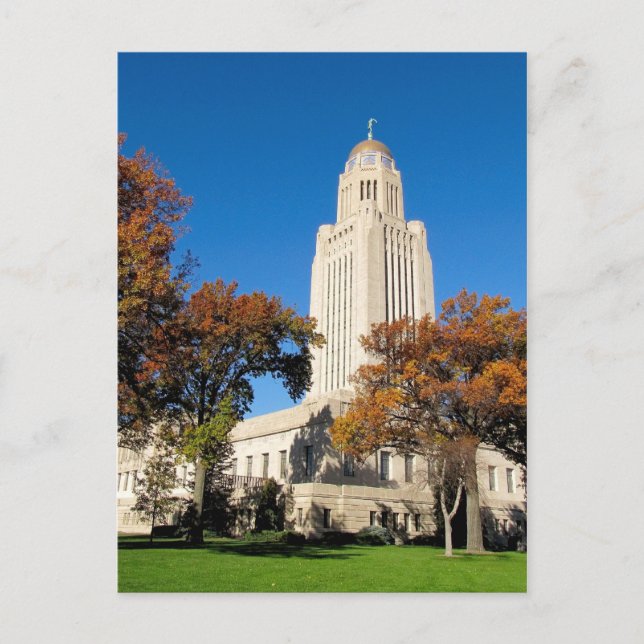 Lincoln, NE Staat Hauptstadt Postkarte #1n 0001000 (Vorderseite)