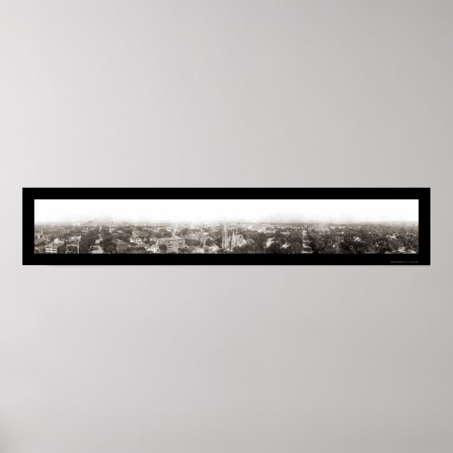 Lincoln NE Streets Foto 1908 Poster (Vorne)