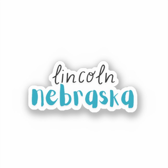 Lincoln Nebraska Aufkleber (Vorderseite)