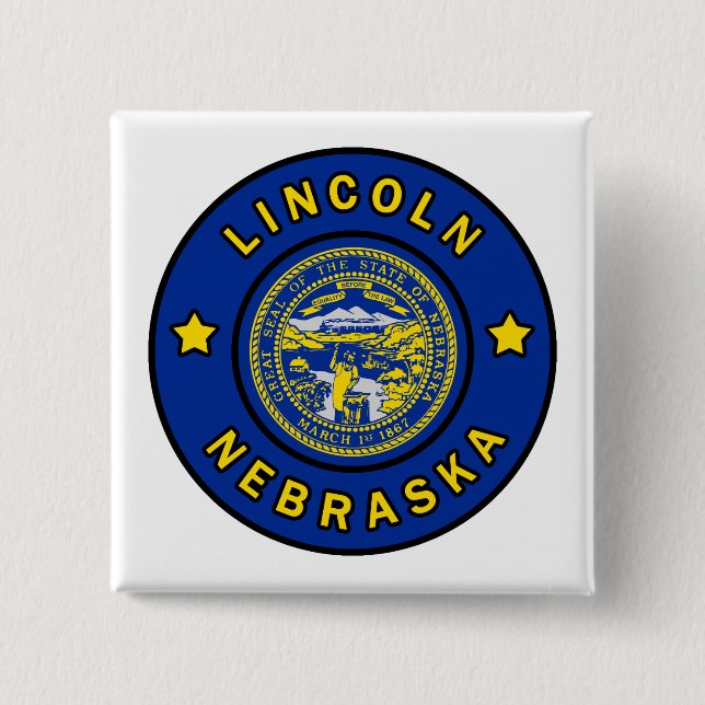 Lincoln Nebraska Button (Vorderseite)