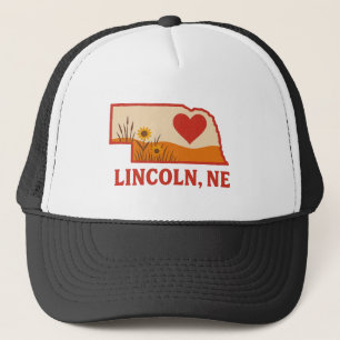 Lincoln Nebraska Heartland Retro Midwest Truckerkappe