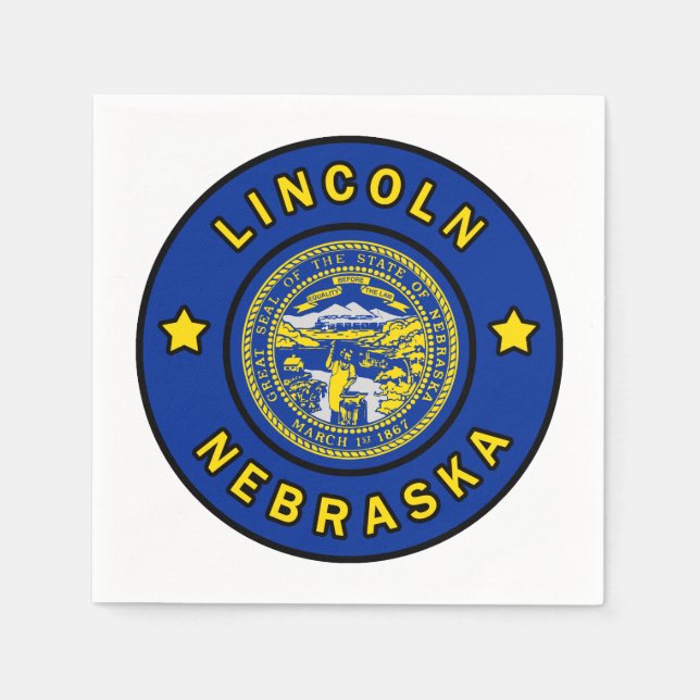 Lincoln Nebraska Serviette (Vorderseite)