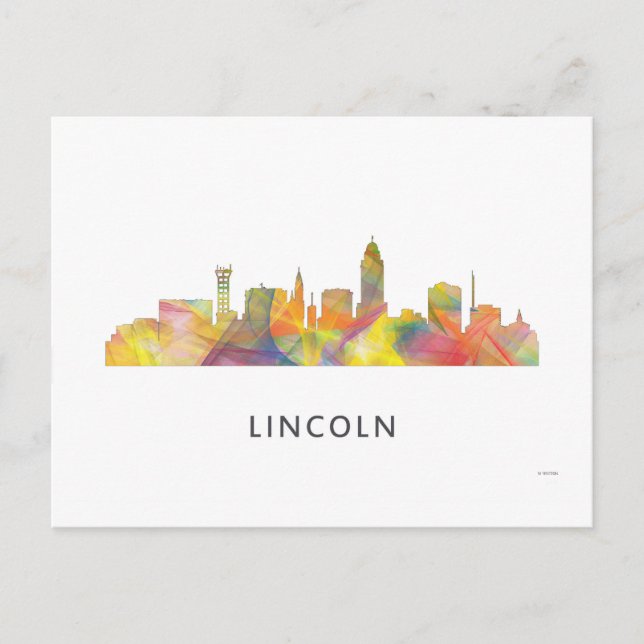LINCOLN, NEBRASKA SKYLINE WB1 POSTKARTE (Vorderseite)
