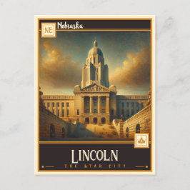 Lincoln, Nebraska | VINTAG Postkarte