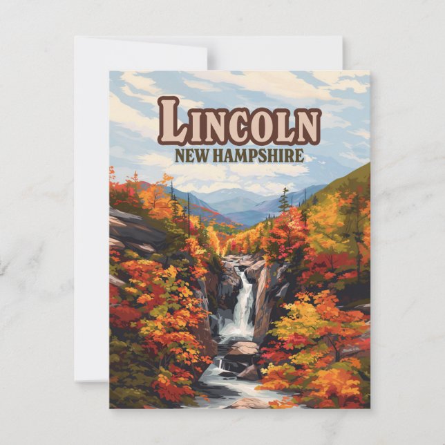 Lincoln New Hampshire Franconia Falls Autumn Card (Vorderseite)