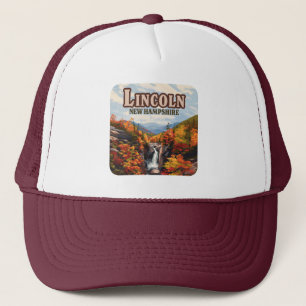 Lincoln New Hampshire Franconia Falls Herbst Truckerkappe