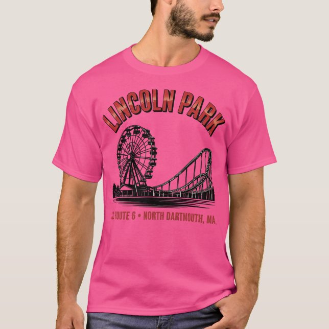Lincoln Park Retro Vergnügungspark North Dartmouth T-Shirt (Vorderseite)
