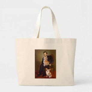 Lincoln - Pembroke Welsh Corgis (zwei) Jumbo Stoffbeutel