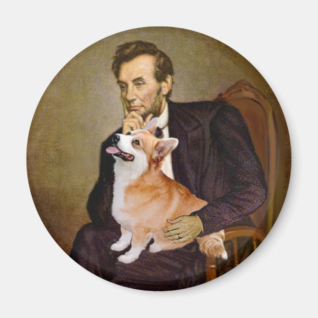 Lincoln - Pembroke Welsh Corgis (zwei) Magnet (Vorne)