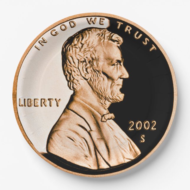 Lincoln Penny s Pappteller (Vorderseite)