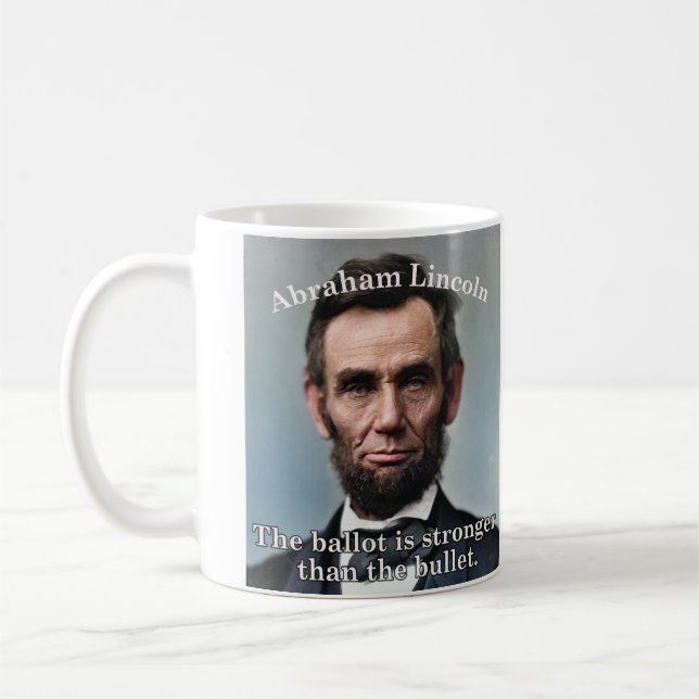 Lincoln Präsident's Day Patriotic Tasse (Links)