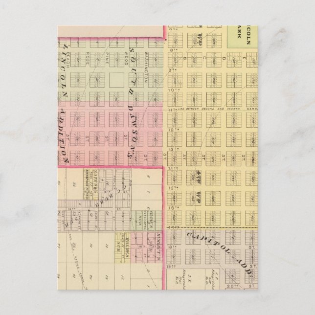 Lincoln South, Nebraska Postkarte (Vorderseite)