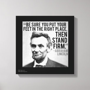 Lincoln & Stand Firment Zitat Canvas Print Leinwanddruck