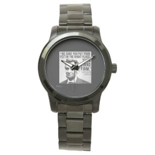 Lincoln & Standhaft Armband-Uhr mit Zitat Armbanduhr