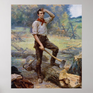 Lincoln the Rail Splitter von Jean L. Gerome Ferri Poster