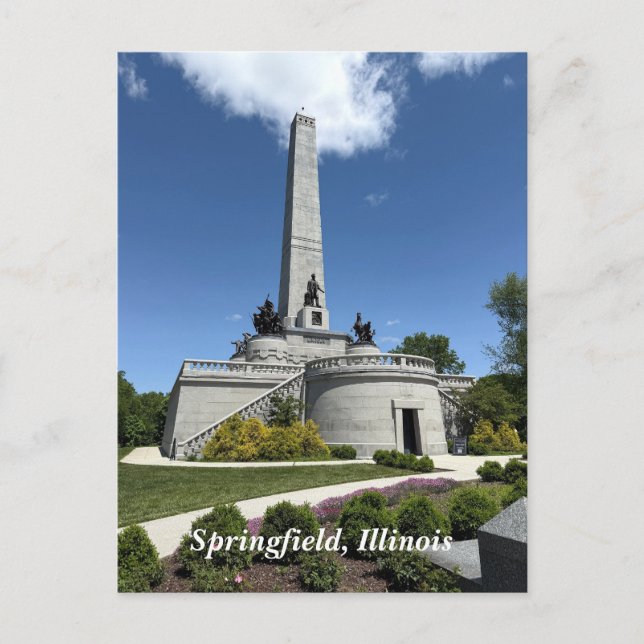 Lincoln Tomb in Springfield, Illinois Feiertagspostkarte (Vorderseite)