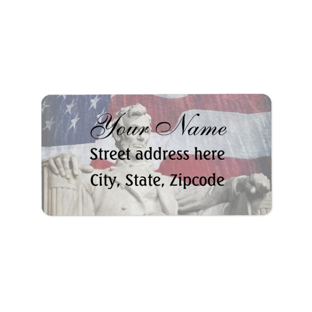 Lincoln und Feuerwerke Adressaufkleber (Vorne)