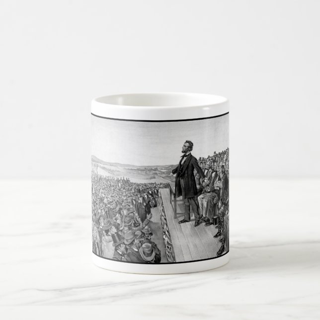 Lincoln, welches die Gettysburg-Rede hält Tasse (Mittel)