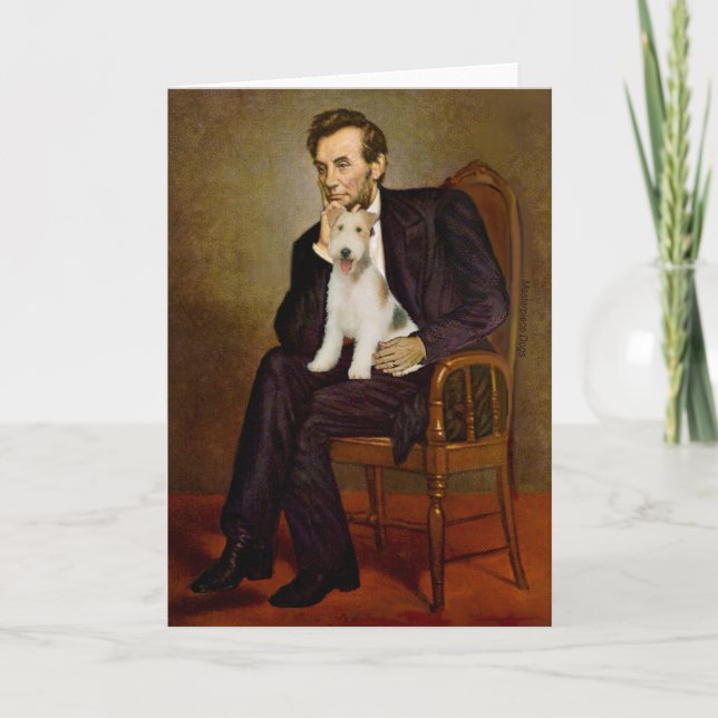 Lincoln - Wire Fox Terrier #1 Karte (Vorderseite)