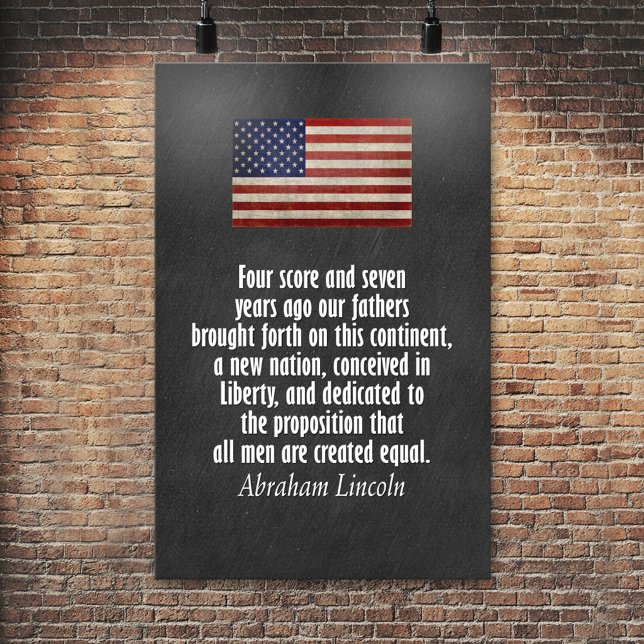Lincoln Zitat - Gettysburg-Adresse Poster (Gettysburg Address Poster)
