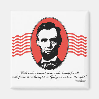 Lincoln Zweite Antrittsrede Zitat Magnet