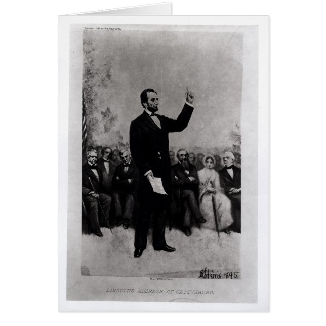 Lincolns Adresse in Gettysburg, 1895 (Vorne)